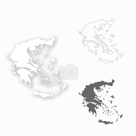 Grecia mapa conjunto para el diseño fácil de editar