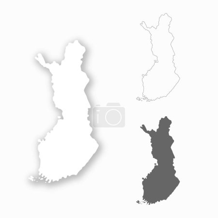 Juego de mapas de Finlandia para un diseño fácil de editar