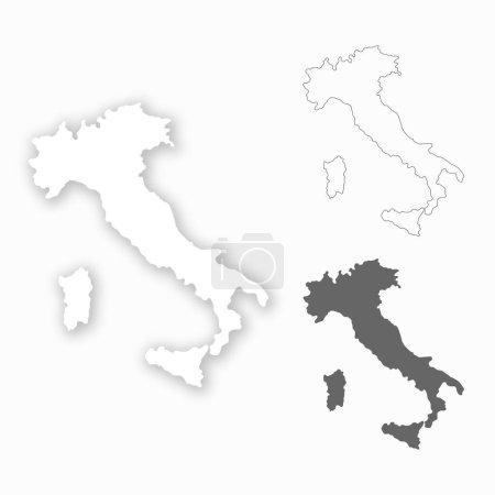 Italy map set for design easy to edit