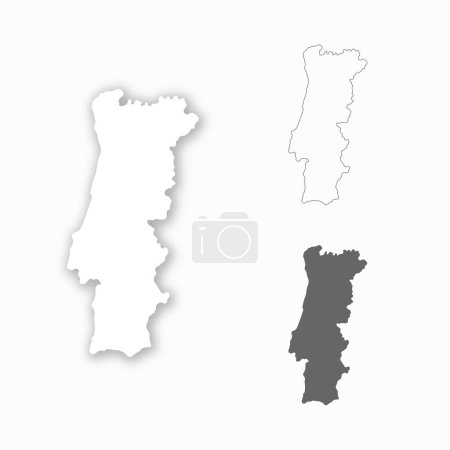 Portugal map set for design easy to edit