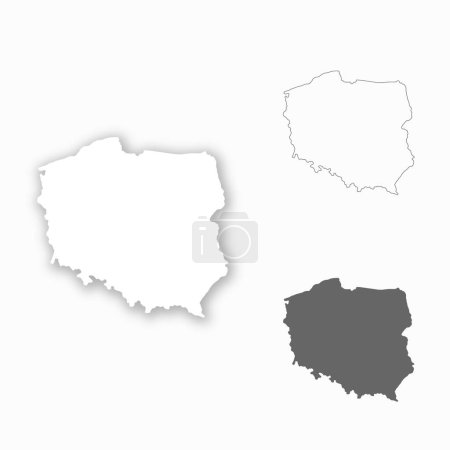 Pologne ensemble de carte pour la conception facile à éditer