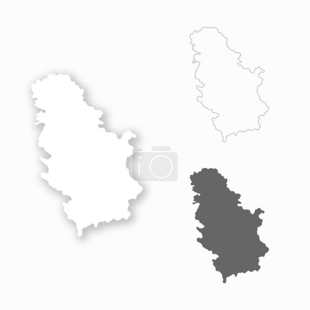 Ilustración de Serbia conjunto de mapas para el diseño fácil de editar - Imagen libre de derechos