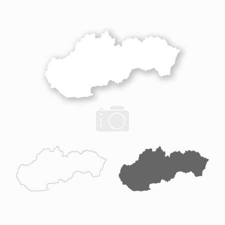 Ilustración de Eslovaquia mapa conjunto para el diseño fácil de editar - Imagen libre de derechos
