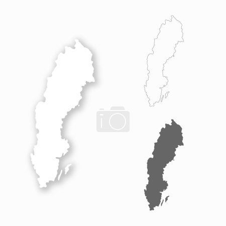 Suède carte réglée pour la conception facile à éditer