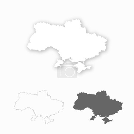 Ukraine ensemble de carte pour la conception facile à modifier