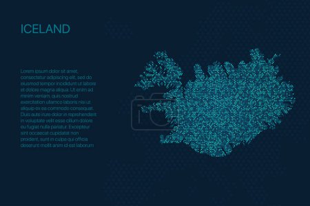 Iceland digital pixel map for design