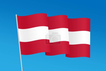 Waving flag Austria colorful picture