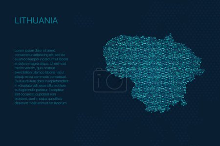 Lithuania digital pixel map for design