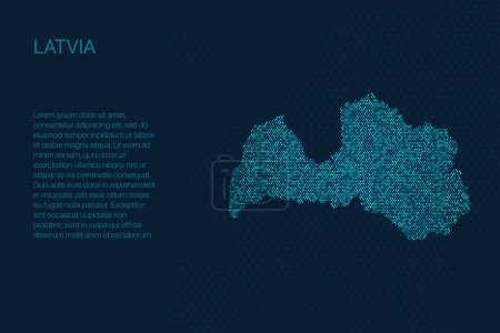 Latvia digital pixel map for design