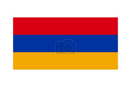 drapeau de l'Arménie couleur et proportions originales