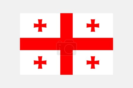 Georgia flag original color and proportions