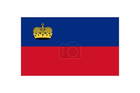 Liechtenstein flag original color and proportions