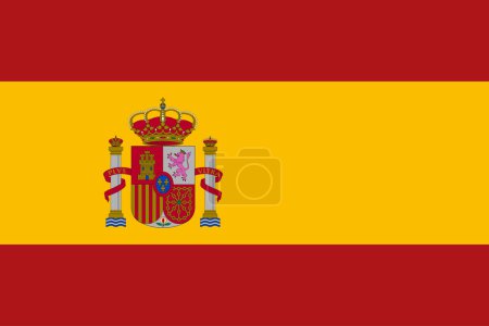 Spain flag original color and proportions