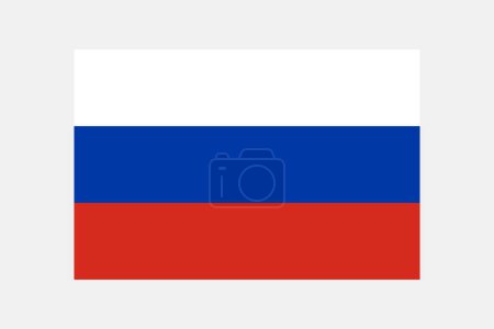 Russia flag original color and proportions