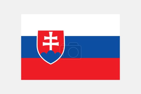 Slovakia flag original color and proportions