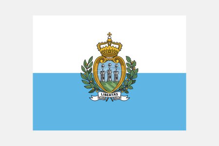 San Marino flag original color and proportions