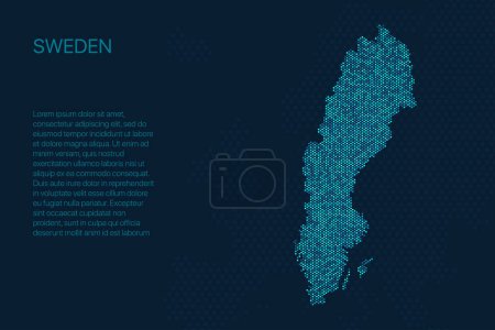 Sweden digital pixel map for design