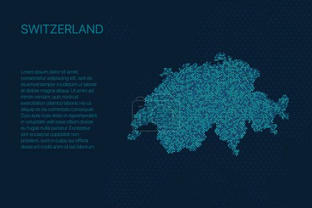 Switzerland digital pixel map for design