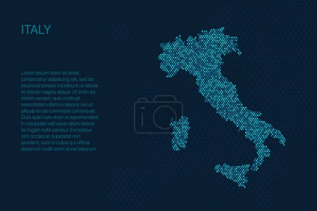 Italy digital pixel map for design