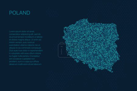 Poland digital pixel map for design