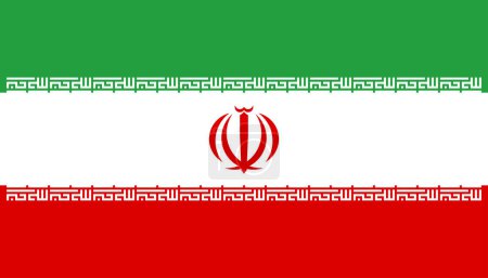 Iran flag original color and proportions