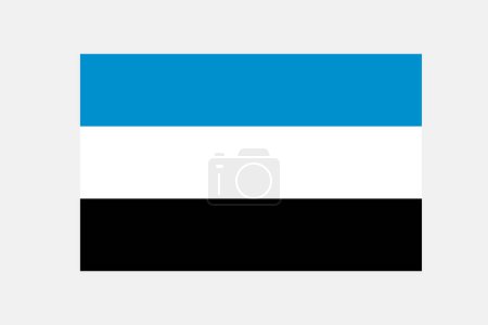 Estland Flagge ursprüngliche Farbe und Proportionen