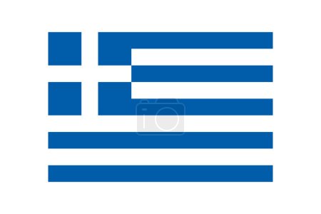 Greece flag original color and proportions