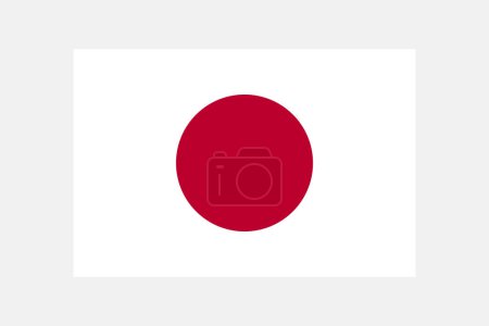 Japan flag original color and proportions