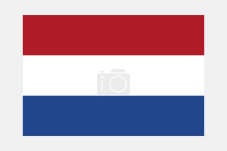 Netherlands flag original color and proportions