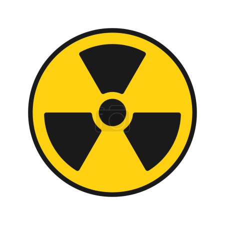 Icono de peligro de radiación aislado