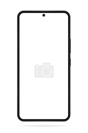 Realistic mockup smartphone isolated on white background