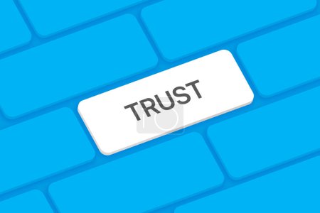Trust word on computer keyboard key