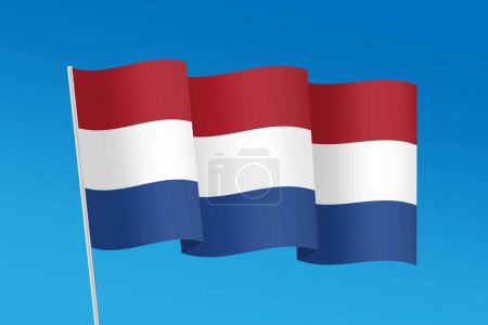 Drapeau ondulé Pays-Bas image colorée