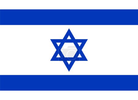 Israel flag original color and proportions