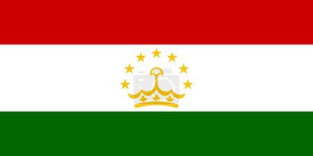 Tajikistan flag original color and proportions