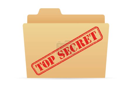 Folder with top secret stamp