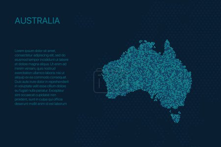 Australia digital pixel map for design