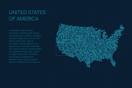 USA digital pixel map for design