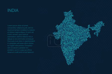 Indien digitale Pixelkarte für Design