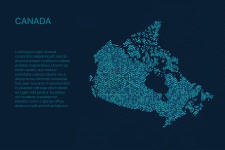 Canada digital pixel map for design