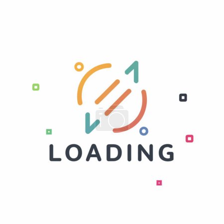Illustration for Loading icon. Load symbol isolated on white background. - Royalty Free Image