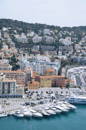 Photo for Panoramic views of the port of Nice in France, on April 17, 2019 - Royalty Free Image