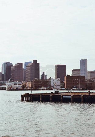 Photo for Skyline of Boston, in the United States, on February 14, 2020 - Royalty Free Image