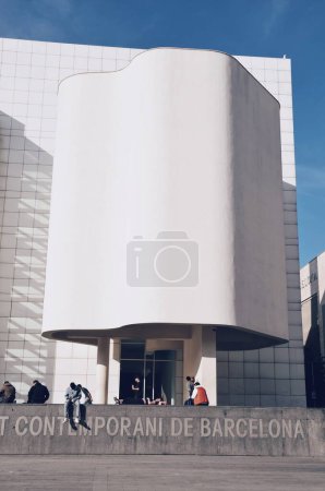 Photo for Barcelona Museum of Contemporary Art in Catalonia, Spain, on January 16, 2021 - Royalty Free Image