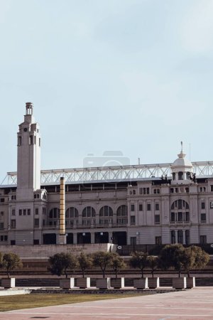 Photo for Lluis Companys Olympic Stadium in Barcelona in Catalonia, Spain, on January 16, 2021 - Royalty Free Image