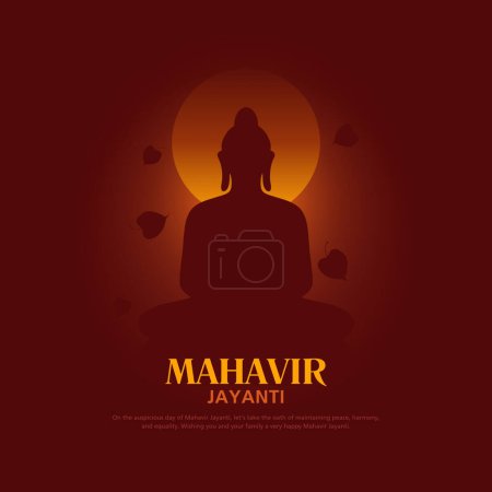 illustration Of Mahavir Jayanti, Celebration of Mahavir birthday ,Religious festival in Jainism