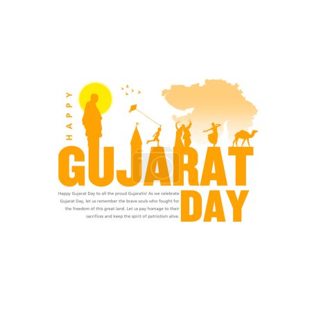 Celebración del día de Gujarat. Día de la fundación Gujarat. Gujarat Sthapana divas