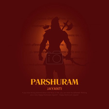 Creative illustration of Lord Parshuram weapon Farsa (axe) with Text Parshuram Jayanti