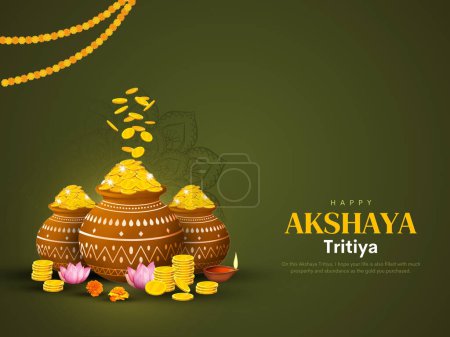 Ilustración de Banner de diseño de akshaya tritiya plantilla del festival. - Imagen libre de derechos