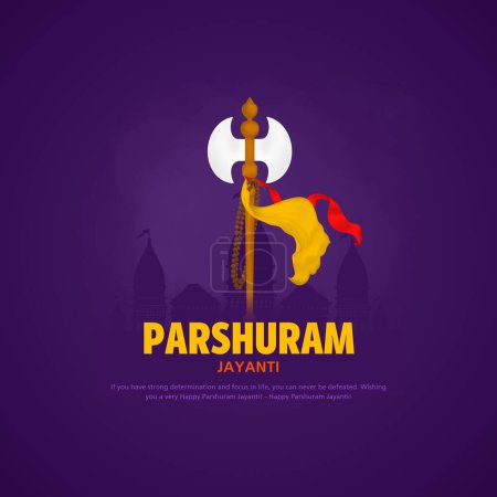 Parasuram Jayanti se celebra al festival para la celebración hindú fondo con en fuente hindi bhagwan parshuram.
